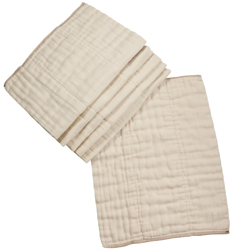 OsoCozy Unbleached Prefold Cloth Diapers by OsoCozy - 100% Cotton, Durable, Soft, Absorbent, Sustainable & Economical - 17.5"x23", Fits 30-45 Lbs. - (Toddler 4x8x4) - Image 1